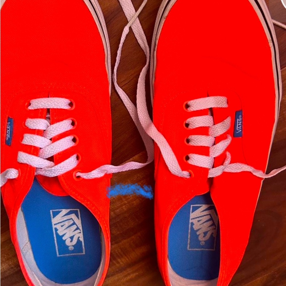 Neon orange vans like new